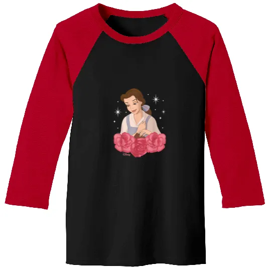 Disney Princess Belle Beauty And The Beast Roses Baseball Tees