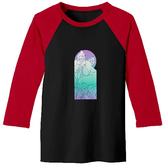 Disneyss The Little Mermaid Ursula And Eels Ombre Baseball Tees