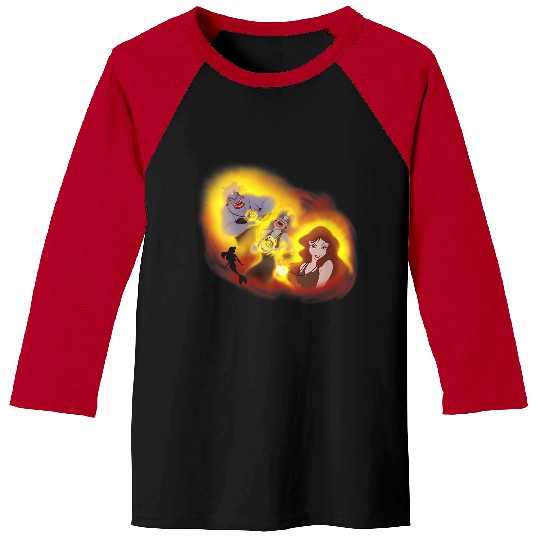 Disneyss The Little Mermaid Ursula Transformation Collage Baseball Tees