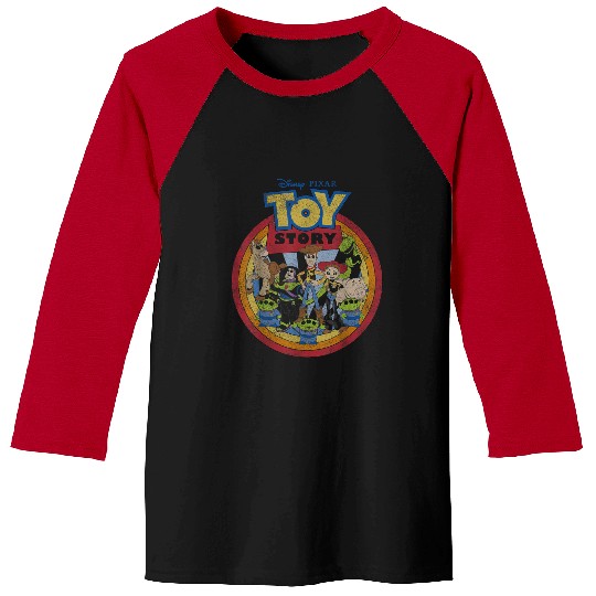 Disneyss Pixars Toy Story Vintages Circle Portrait Logo Baseball Tees