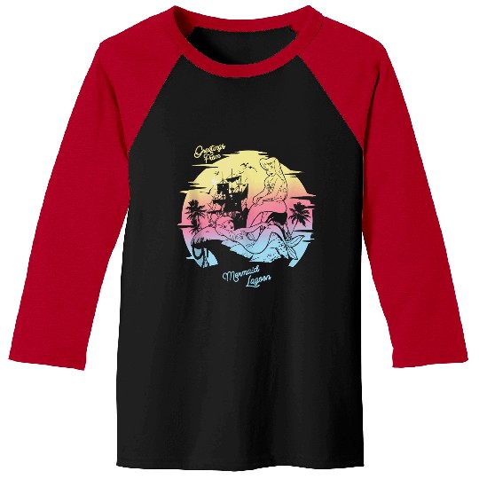 Disneyss Peter Pan Mermaid Lagoon Gradient Baseball Tees