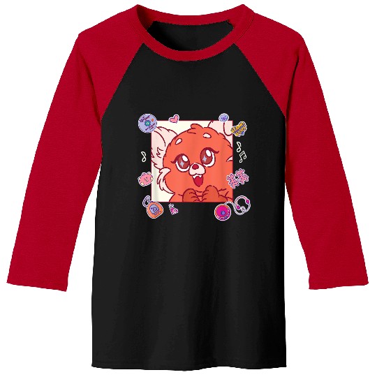 Disneyss And Pixarss Turning Red Fluffy Cute 90s Panda Mei Baseball Tees