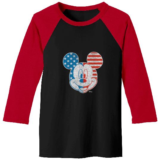 Disney - Mickey Face Stars And Stripes Baseball Tees