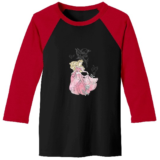 Disneyss Sleeping Beauty Aurora Sketch Graphic Baseball Tees