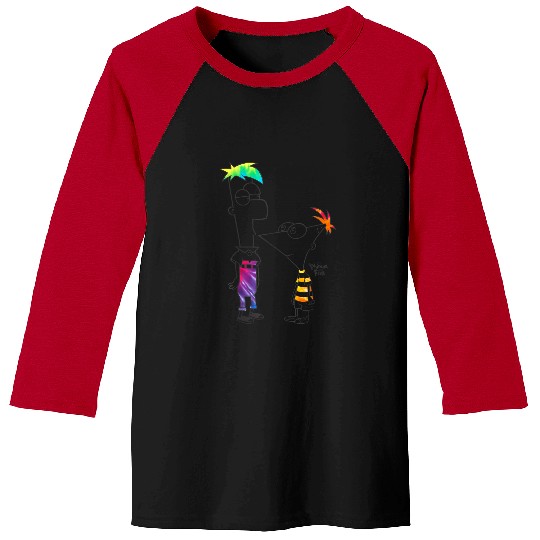 Disneyss Phineas And Ferb Boys Of Tie Dye Baseball Tees