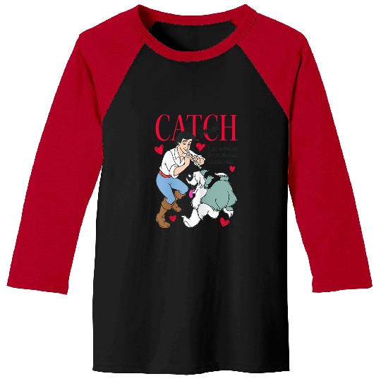 Disneyss Valentine's Day The Little Mermaid Eric Great Catch 2 Baseball Tees