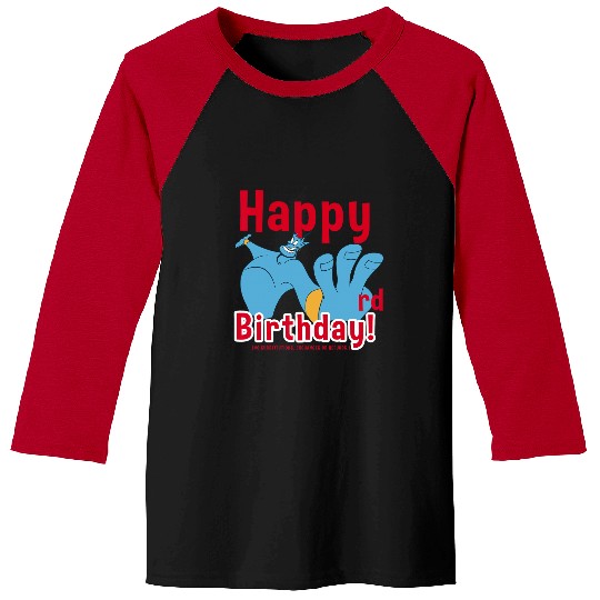 Disney Aladdin Genie Quote Portrait Happy 3rd Birthday Baseball Tees