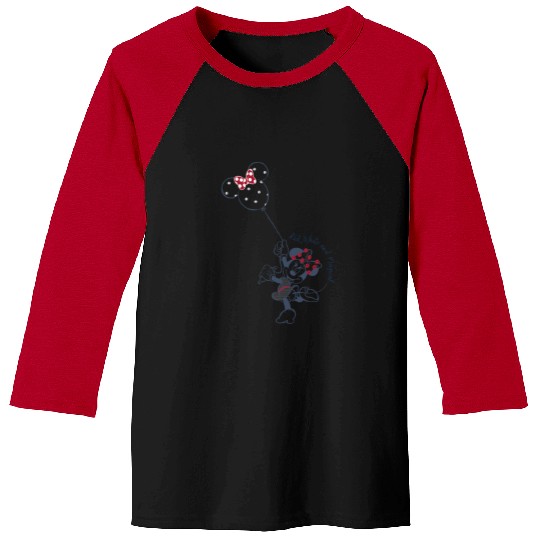 Disney Minnie Mouse Red White And Magical Polka Dot Balloon Baseball Tees