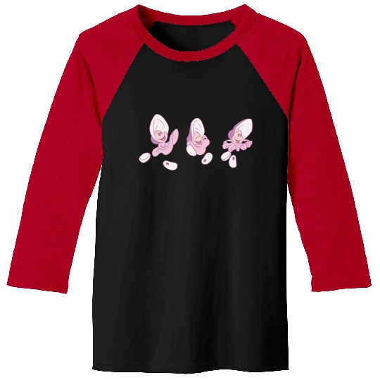 Disneyss Alice In Wonderland Cute Dancing Oysters Chest Logo Baseball Tees