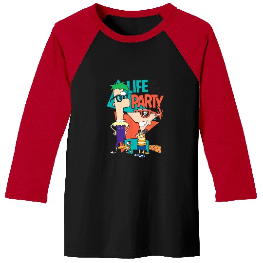 Disneyss Phineas And Ferb Life Of The Party Cool Group shots Baseball Tees