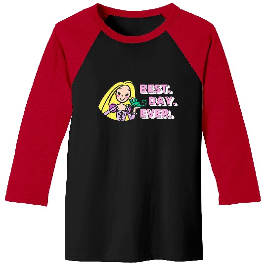 Disneyss Tangled Rapunzel Pascal Drawing Best Day Ever Logo Baseball Tees