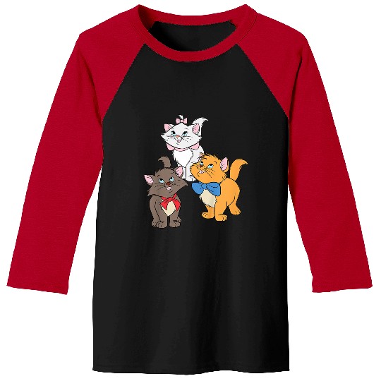Disneyss The Aristocats Cute Trio Marie Toulouse Berlioz Logo Baseball Tees