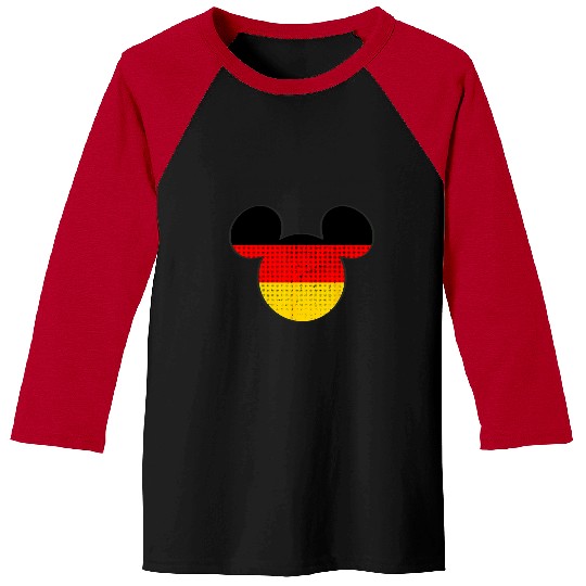Disney Mickey Mouse Logo Germany Flag Fill Baseball Tees