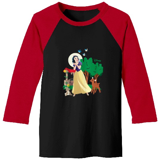Disneyss Princess Snow White Nature Scene Baseball Tees