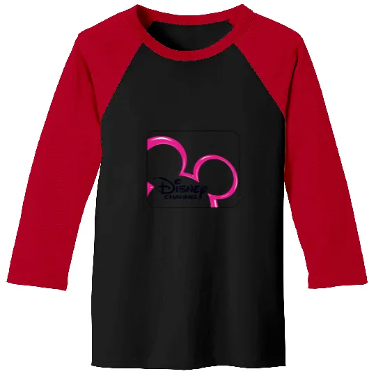 Disney Channel  Mickey Mouse Pink Retro 2000s Logo Baseball Tees