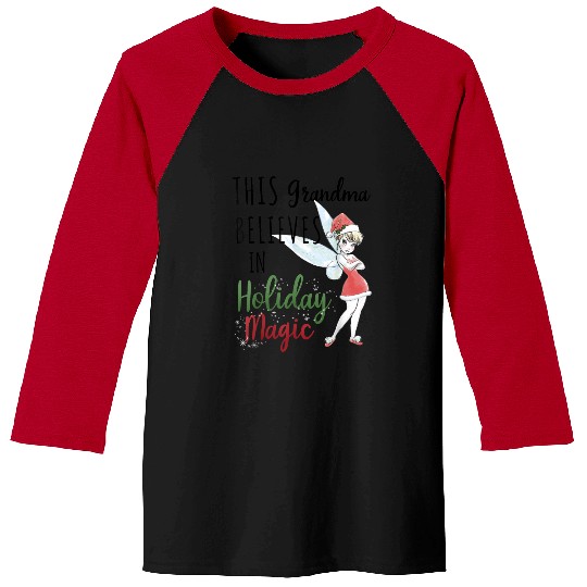 Disneyss Peter Pan Christmas Tinker Bell Holiday Magic Grandma Baseball Tees