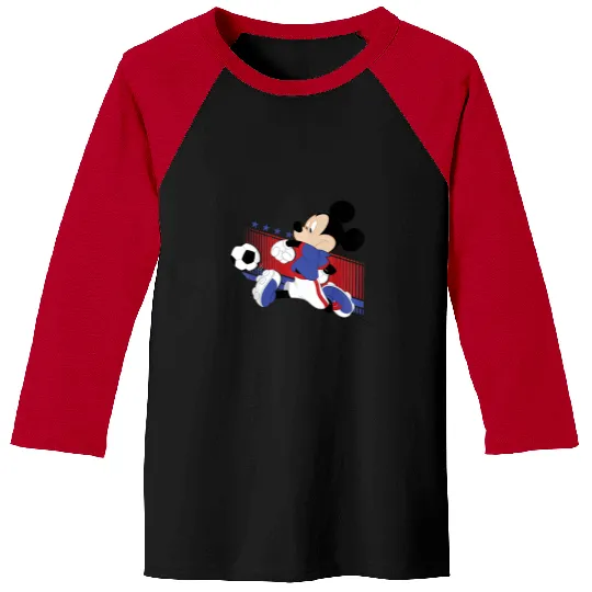 Kids Disney Mickey And Friends Mickey Soccer Player USA Toddler Baseball Tees