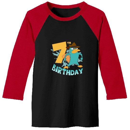 Disney Phineas and Ferb 7th Birthday Perry The Platypus Baseball Tees