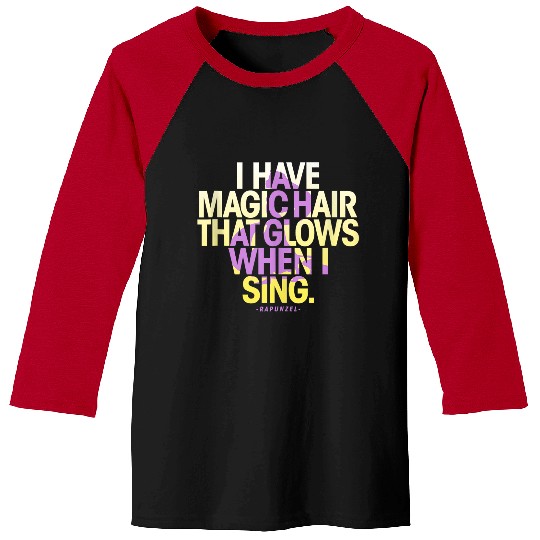 Disneyss Tangled Rapunzel Magic Hair Quote Baseball Tees