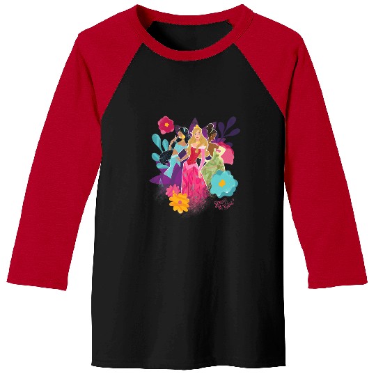 Disney Princess Jasmine Aurora and Tiana Strong at Heart Baseball Tees