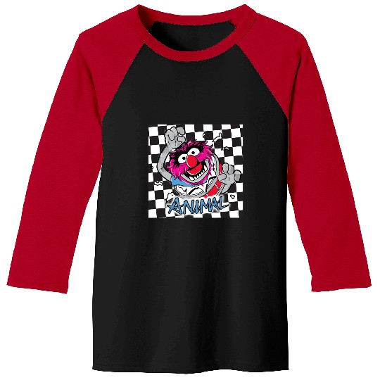 Disney The Muppets Rockstar Animal Checkerboard Portrait Baseball Tees
