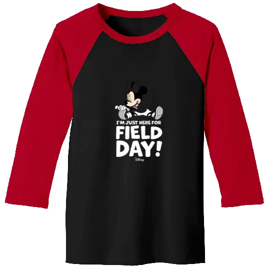 Disney - Mickey Just Here For Field Day Baseball Tees