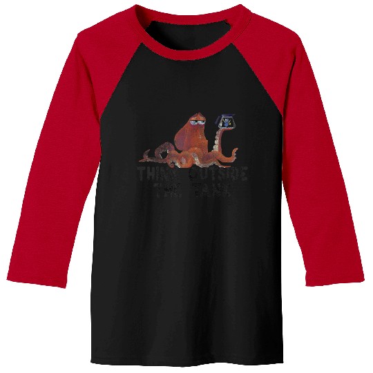 Disneyss Pixars Finding Dory Hank Think Outside Distressed Logo Baseball Tees