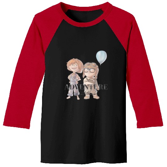 Disneyss 100 And Pixars's Up Carl Ellie Adventure Is Out There Baseball Tees