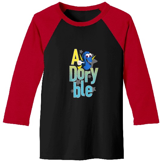 Disneyss Pixars Finding Dory Adoryble Happy Dory Chest Poster Baseball Tees