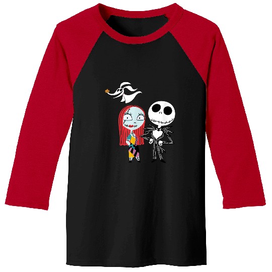 Disneyss Nightmare Before Christmas Jack And Sally Baseball Tees