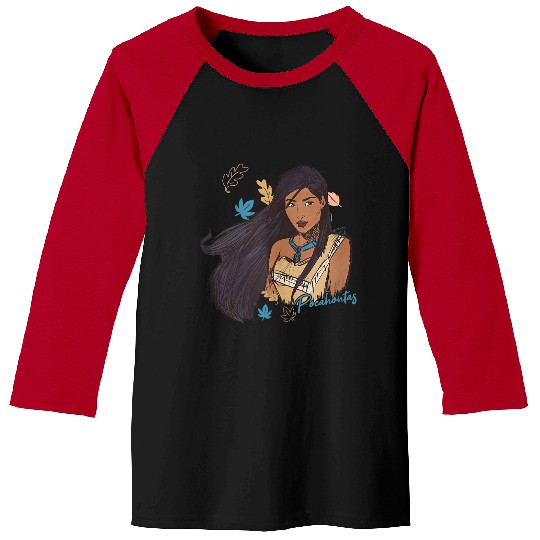 Disney Pocahontas Sketchy Portrait Baseball Tees