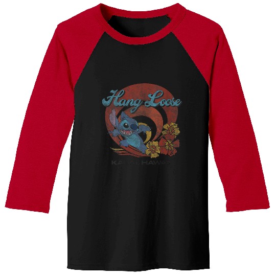 Disneyss Lilo Stitch Hang Loose Kauai Hawaii Baseball Tees
