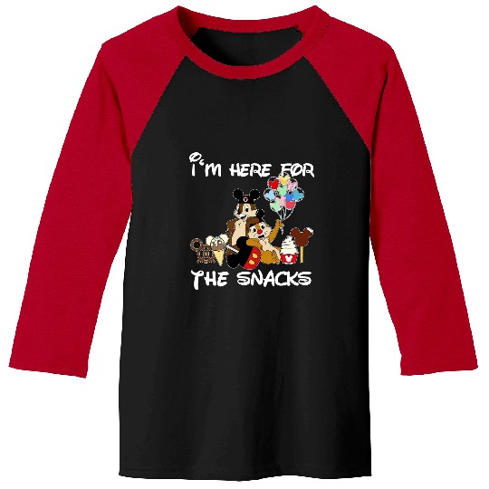 I'M Just Here For The Snacks Baseball Tees, Snacking Around The World Baseball Tees, Chip And Dale Baseball Tees Disney Trip Family Baseball Tees