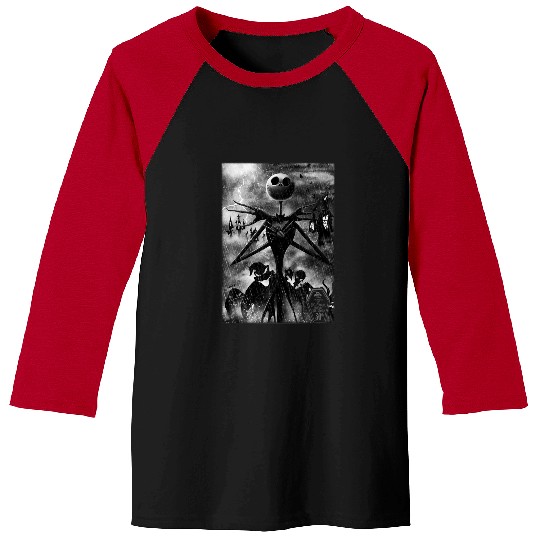 Disney The Nightmare Before Christmas Jack In Graveyard Baseball Tees