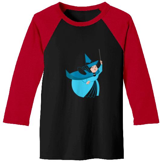 Womens Disney Sleeping Beauty Merryweather Fairy Blue V-Neck T-Shirt Baseball Tees