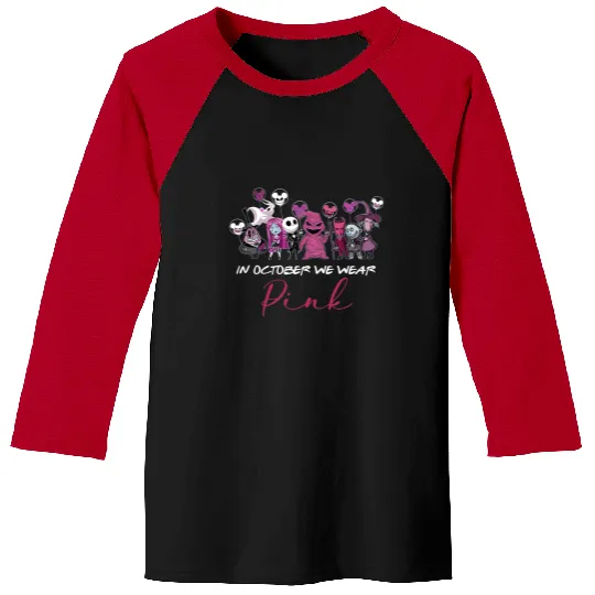 Disney Halloween Baseball Tees, In October We wear Pink, Oogie Boogie 2022