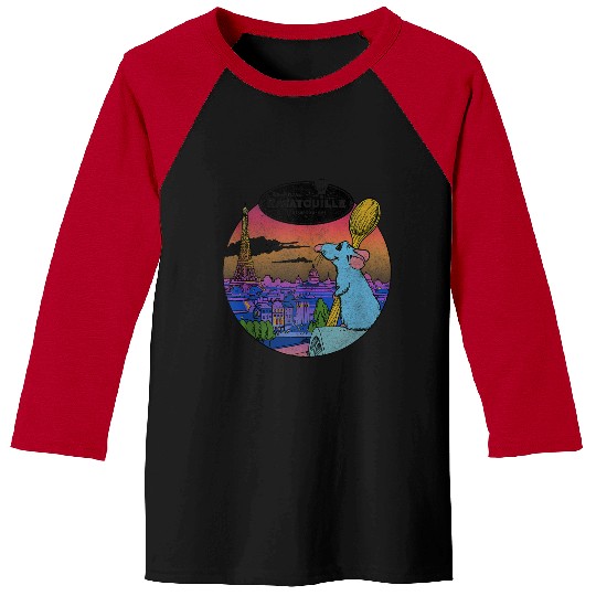 Disneyss Pixars Ratatouille Over Look Paris Baseball Tees