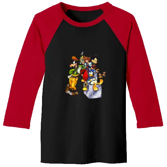 Disney Kingdom Hearts Goofy Mickey & Donald Sora Block Shot Baseball Tees