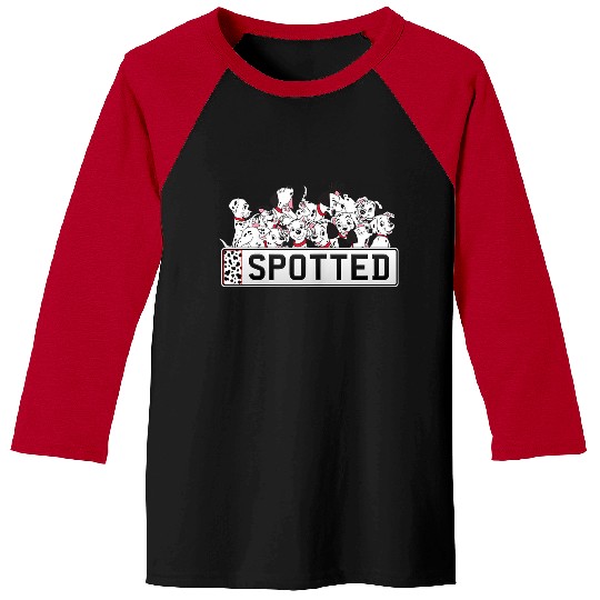 Disneyss 101 Dalmatians Group shots Puppy Crew Spotted Logo Baseball Tees