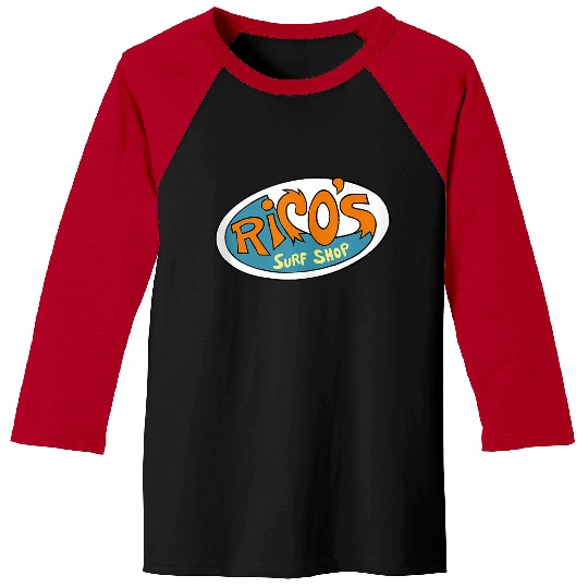 Disneyss Hannah Montana Ricos Surf Shop Logo Baseball Tees