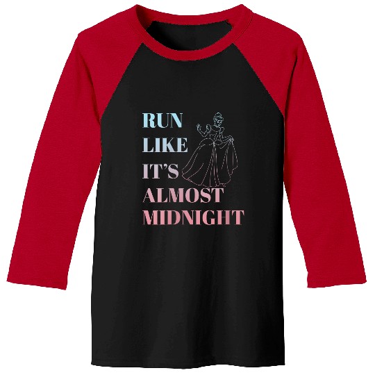 Disneyss Cinde Run Like It Almost Midnight Text Baseball Tees