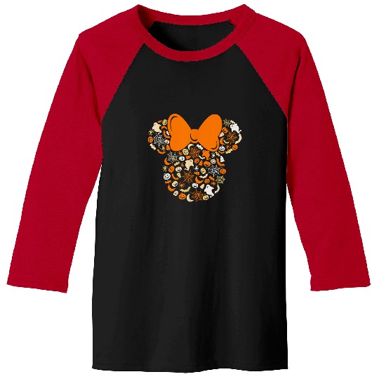 Discover Disney Minnie Mouse Halloween Ghosts Pumpkins Spiders T-Shirt Baseball Tees