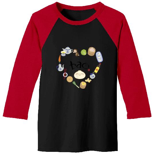Disneyss Pixars Bao Ingredients Heart Shaped Dumpling Chibi Baseball Tees