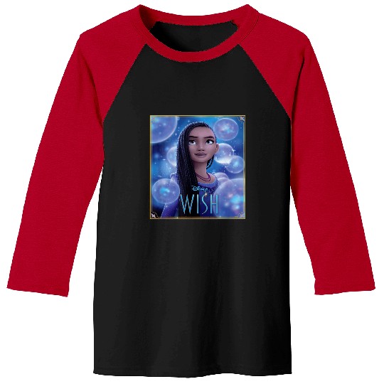 Discover Disney Wish Asha Character Poster Image and Movi Baseball Tees