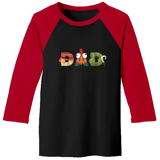 Discover Disney Moana Letters Maui Fathers Day Birthday Best Dad Baseball Tees