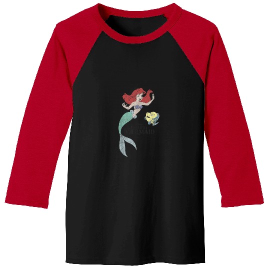 Discover Disney The Little Mermaid Ariel Flounder Portrai Baseball Tees