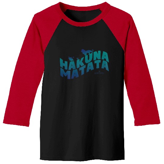 Discover Disneyss Lion King Hakuna Matata Blue Text Trio Logo Baseball Tees