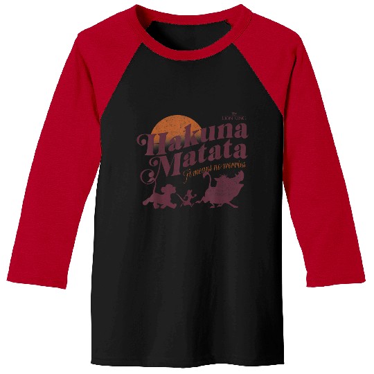 Disneyss The Lion King Hakuna Matata Sunset Silhouette Baseball Tees
