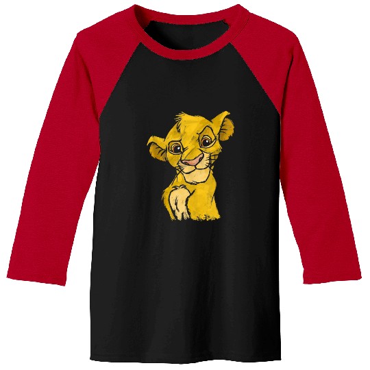 Discover Disneyss Lion King Young Simba Smiling Portrait Sketch Baseball Tees