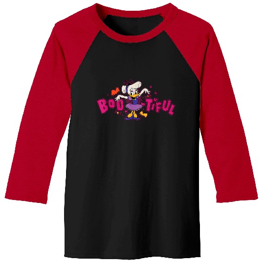 Disneyss Daisy Duck In Costume Boo tiful Spooky Cute Halloween Baseball Tees